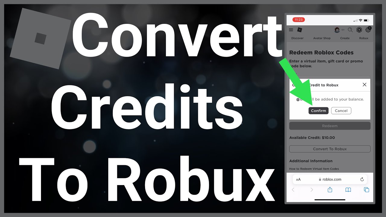 Cómo convertir créditos de Roblox a Robux